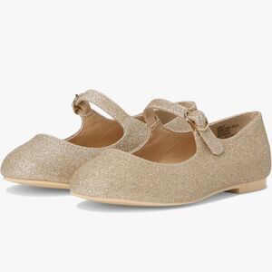 Janie and Jack gold glitter shoes 6